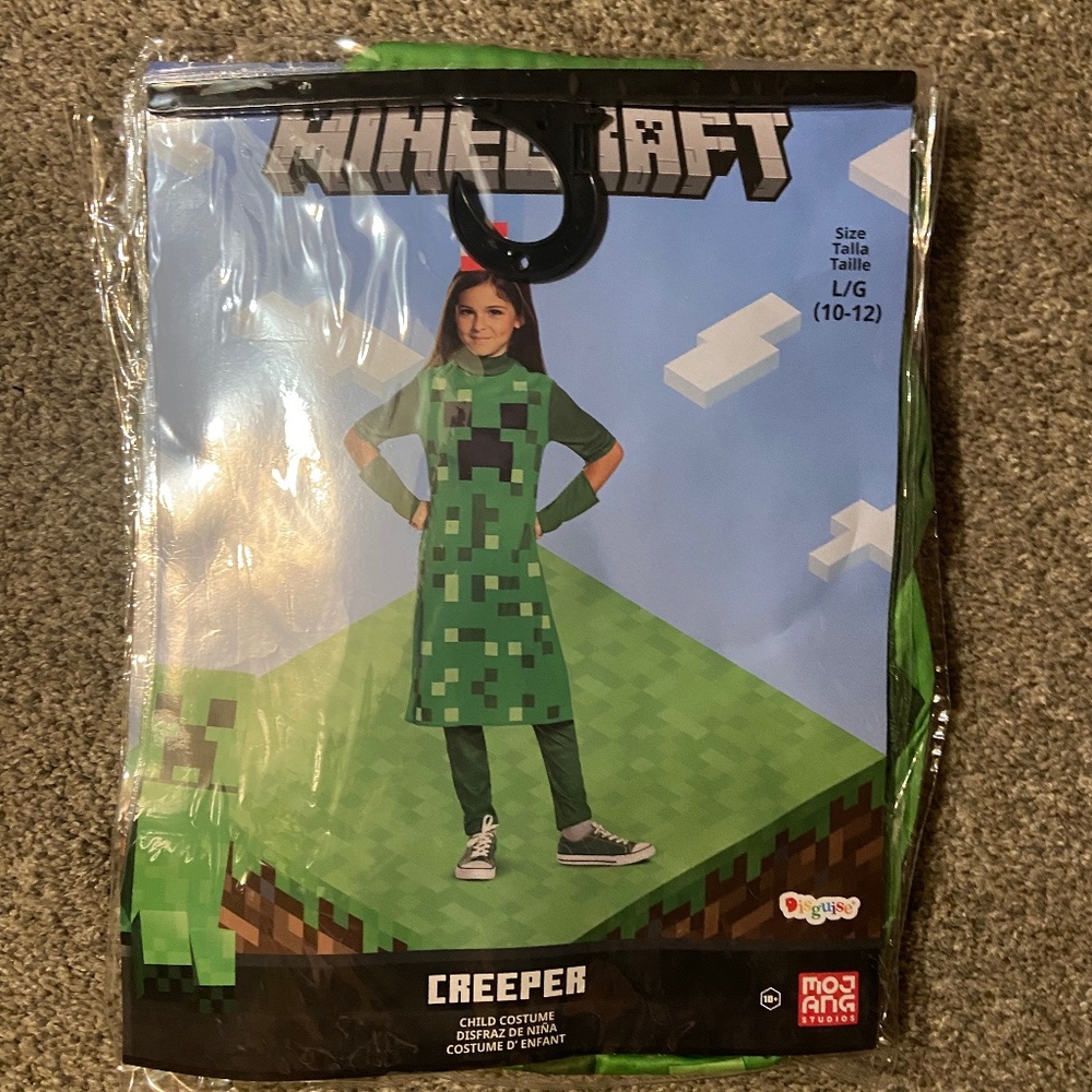Minecraft creeper girl costume *NEW* size 10-12
